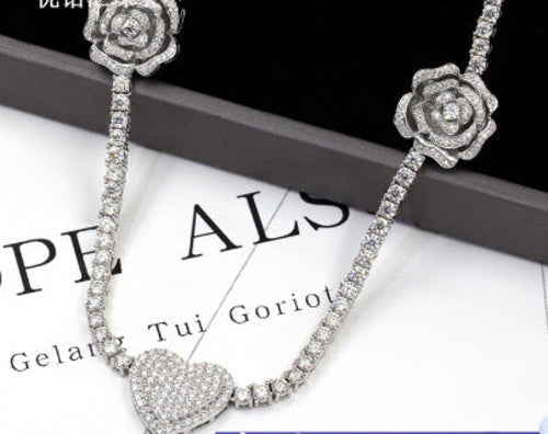 925 Silver Heart & Rose Necklace | Limited Edition