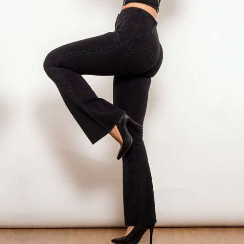 DenimDare™ High Waist Jeans Women NOIR